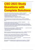 CSO 2023 Study Questions with Complete Solutions 