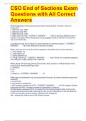 Bundle For CSO Exam Questions with Complete Solutions 