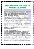 IACCP Examination Study Guide | 94  Questions And Answers newest update for grade A+