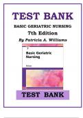 Test Bank Basic Geriatric Nursing 7th Edition by Patricia A. Williams Chapter 1-20 | Complete Guide