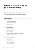 Samenvatting_Module 1: Grondsoorten en grondsamenstelling