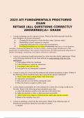 2023 ATI FUNDAMENTALS PROCTORED EXAM RETAKE (ALL QUESTIONS CORRECTLY ANSWERED)/A+ GRADE