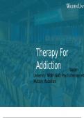 NRNP 6645 Module 3 Week 8 Assignment, Psychotherapy for Clients With Addictive