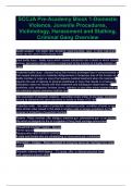 SCCJA Pre-Academy Block 1-Domestic Violence, Juvenile Procedures, Victimology, Harassment and Stalking, Criminal Gang Overview