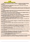 U1 UST Installation/Retrofitting Questions And Answers Course UST Institution UST 1. One of the significant causes of leaks in underground liquid storage systems is ____________ ________________ - Answer- Improper Installation 2. Written Plans are require