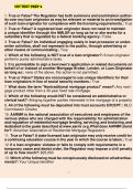 UST Test Prep 4 Questions And Answers Course UST Institution UST True or False? The Regulator has both summons and examination authority over any loan originator as may be relevant or material to an