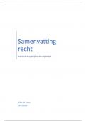 Volledige samenvatting recht '23-'24 (boek + ppt + lesnotities) 