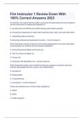 Fire Instructor 1 Review Exam With 100% Correct Answers 2023