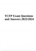 TCFP Exam Questions and Answers 2023 | Complete Rated A+