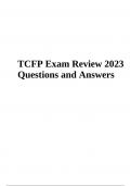 TCFP Exam Review 2023 Questions and Answers Graded A+