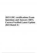 UHC certifications Exam Questions and Answers | 100% Verified Latest Update Graded A+ 2023