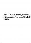 APCO Exam Prep 2023 | Questions with correct Answers Graded A+