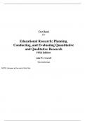 Educational Research Planning, Conducting and Evaluating Quantitative and Qualitative Research 5th Edition By John W. Creswell (Test Bank)