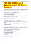 PES 335 2023 Exam 2 Questions with All Correct Answers 