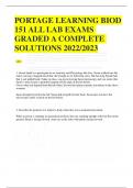 PORTAGE LEARNING BIOD 151 ALL LAB EXAMS GRADED A COMPLETE SOLUTIONS 2022/2023