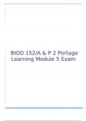 BIOD 152/A & P 2 Portage Learning Module 5 Exam  