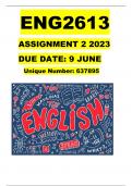 ENG2613 ASSIGNMENT 2 2023(637895) DUE DATE 9 JUNE 2023 DETAILED SOULTIONS WITH EXAMPLES