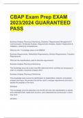 CBAP Exam Prep EXAM  2023/2024 GUARANTEED  PASS