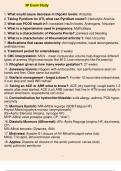 3P Exam Study Questions And Answers 2022/2023 Course 3P . Institution 3P . What would cause decrease in Digoxin levels - Answer- Antacids Taking Pyridium for UTI, what can Pyridium cause? - Answer- Hemolytic Anemia What can PCOS result in? - Answer- incre