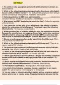 EMT Fisdap Test Questions And Answers Course EMT Fisdap Institution EMT Fisdap The ability to take appropriate action with a little direction is known as - Answer- Self-confidence Which of the following statements regarding the Americans with disabilities