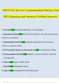 APCO Fire Service Communications Practice Test Questions and Answers 2023 (Verified Answers)