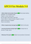 APCO Fire Module 5 - 8 Questions and Answers 2023 (Verified Answers)