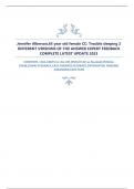 Jennifer Alberson,65 year old female CC: Trouble sleeping 2 DIFFERENT VERSIONS OF THE ANSWER EXPERT FEEDBACK COMPLETE LATEST UPDATE 2023