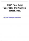 CISSP Final Exam Questions and Answers Latest 2023.