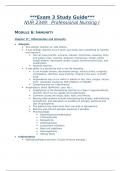 ***Exam 3 Study Guide*** NUR 2349: Professional Nursing I MODULE 6: IMMUNITY