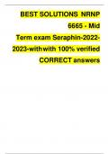 NRNP 6665 - Mid Term exam Seraphin- 2022-2023-with with 100% verified CORRECT answers BEST REVIEW