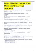 Nats 1670 Test Questions With 100% Correct Answers