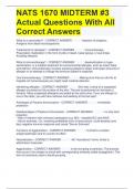 NATS 1670 MIDTERM #3 Actual Questions With All Correct Answers