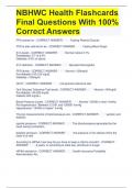 NBHWC Health Flashcards Final Questions With 100% Correct Answers