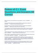 Pmkee e5 C.I. Exam Questions and Answers All Correct 