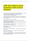 Bundle For  CSR Exam Questions and Answers All Correct