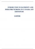 TEST BANK FOR LEIFER’S INTRODUCTION TO MATERNITY AND PEDIATRIC NURSING IN CANADA 1ST EDITION BY LEIFER. ISBN:978-1771722049|Complete Guide A+