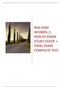 NSG 6430 Women_s health exam study guide + final exam complete test