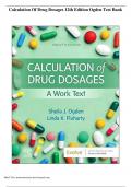 CALCULATION OF DRUG DOSAGES 12TH EDITION OGDEN TEST BANK | COMPLETE GUIDE Q & A