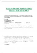 ATI RN Maternal Newborn Online Practice 2019 B with NGN