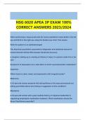 NSG 6020 APEA 3P EXAM 100%  CORRECT ANSWERS 2023/2024