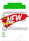 Ati Exit exam RN Comprehensive Predictor 2019 RN COMPREHENSIVE PREDICTOR 2022