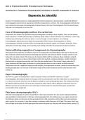 BTEC Applied Science Unit 2C- Chromatography (Distinction)