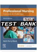 TEST BANK FOR PROFESSIONAL NURSING- CONCEPTS & CHALLENGES 9TH EDITION BY BETH PERRY BLACK