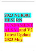 HESI FUNDAMENTALS V1 and V2 Assured Pass Exam (elaborations) RN - Registered Nurse  2023