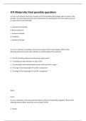 ATI Maternity Final possible questions Full Solution Graded A+ 