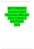 BEST FINDINGS Constance Barn "Shortness ofBreath" 100% CORRECT SOLUTIONS 2023