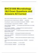 Bundle For BHCS1006 Exam Questions with Complete Solutions