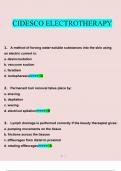 CIDESCOELECTROTHERAPY. questions verified with 100% correct answers