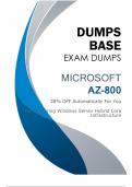 Latest AZ-800 Dumps Available Now - Microsoft AZ-800 PDF File (V12.02)