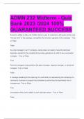 ADMN 232 Midterm - Quiz Bank 2023 /2024 100% GUARANTEED SUCCESS